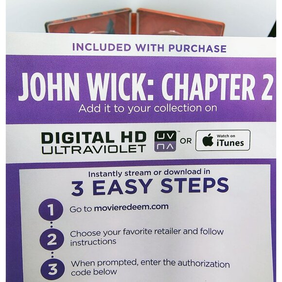 John Wick Steelbook Chapter 2 Blu-ray DVD Digital HD Combo Lionsgate Movie - Picture 6 of 15